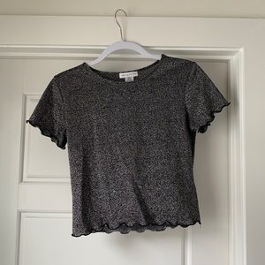 Black Sparkly Urban Outfitters Crop top